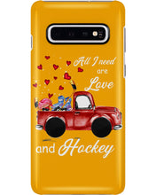 Load image into Gallery viewer, All I Need Are Love And Hockey Gift For Hockey Players Phone case