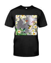 Load image into Gallery viewer, Hummingbird With English Daisy Gift For Birds Lovers Guys Tee