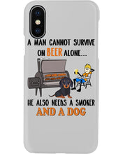 Load image into Gallery viewer, A Man Loves Beer And Dachshund Gift For Dog Lovers Phone case