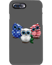 Load image into Gallery viewer, Lovely Phone Case Three Owl With US Flag Gift For Owl Lovers Phone case