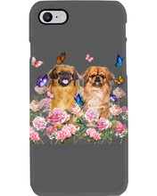 Load image into Gallery viewer, Pekingese With Peonies Gift For Dog Lovers Phone case