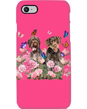 Load image into Gallery viewer, German Wirehaired Pointer With Peonies Gift For Dog Lovers Phone case