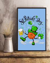 Load image into Gallery viewer, Basketball Saint Patrick's Day Gift For Basketball Lovers Vertical Poster