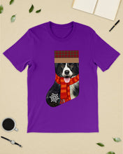 Load image into Gallery viewer, Santa Border Collie In Stock Gift For Dog Lovers Guys Tee