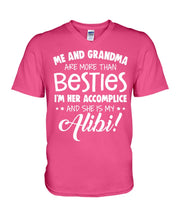 Load image into Gallery viewer, Me And Grandma Are More Than Besties Custom Gift For Family Guys V-Neck