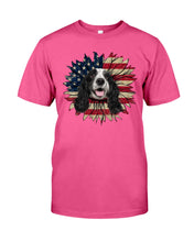 Load image into Gallery viewer, English Cocker Spaniel US Sunflower Gift For Dog Lovers Guys Tee