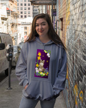 Load image into Gallery viewer, Flowers Under Butterfly Purple With Cat Gift For Cat Lovers Hoodie