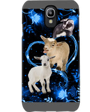 Load image into Gallery viewer, Lovely Phone Case Twinkling Blue Heart Gift For Goat Lovers Phone case