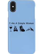 Load image into Gallery viewer, Simple Woman Loves Wine Camping Shoes And Climbing Phone case