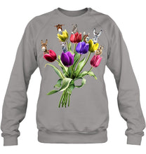 Load image into Gallery viewer, Vintage Funny Donkey With Tulip Trending For Donkey Lovers Sweatshirt