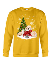 Load image into Gallery viewer, Funny Golden Retrievers Sleep In Red Boots Gift For Dog Lovers Sweatshirt