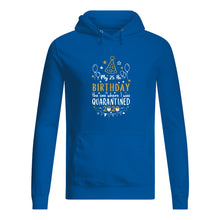 Load image into Gallery viewer, Vintage Funny My 45th Birthday The One Where I Was Quarantined Hoodie