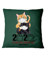 Load image into Gallery viewer, 2020 The Year When Shit Got Real Trending For Cat Lovers Pillow Cover