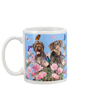 Load image into Gallery viewer, German Wirehaired Pointer With Peonies Gift For Dog Lovers Mug