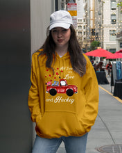 Load image into Gallery viewer, All I Need Are Love And Hockey Gift For Hockey Players Hoodie