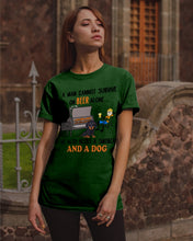 Load image into Gallery viewer, A Man Loves Beer And Dachshund Gift For Dog Lovers Guys Tee