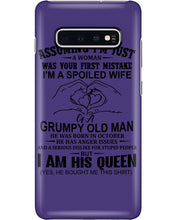 Load image into Gallery viewer, A Spoiled Wife Of An October Grumpy Old Man Birthday Meaningful Gift Phone case