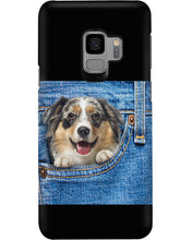Load image into Gallery viewer, Australian Shepherd In Denim Pocket Gift For Dog Lovers Phone case