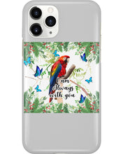 Load image into Gallery viewer, Scarlet Macaw With Butterflies I Am Always With You Gift For Lover Phone case
