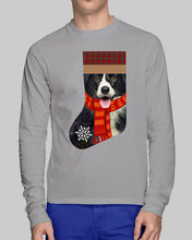 Load image into Gallery viewer, Santa Border Collie In Stock Gift For Dog Lovers Unisex Long Sleeve