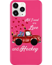 Load image into Gallery viewer, All I Need Are Love And Hockey Gift For Hockey Players Phone case
