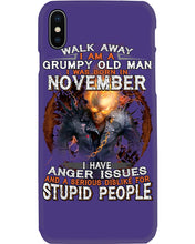 Load image into Gallery viewer, Walk Away I Am A Grumpy Old Man Who Was Born In November Birthday Gift Phone case