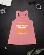 Load image into Gallery viewer, Sorry This Guy Is Already Taken By A Smart And Sexy Redhead Gift For Men Ladies Flowy Tank