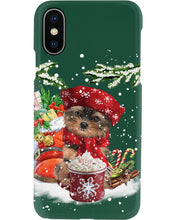 Load image into Gallery viewer, Yorkshire Terrier Loves Drinking Hot Latte Gift For Dog Lovers Phone case