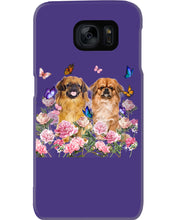 Load image into Gallery viewer, Pekingese With Peonies Gift For Dog Lovers Phone case