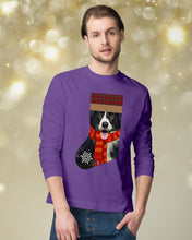 Load image into Gallery viewer, Santa Border Collie In Stock Gift For Dog Lovers Unisex Long Sleeve