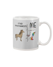 Load image into Gallery viewer, Funny Difference Between Me And Other Psychotherapists Unicorn And Horse Mug
