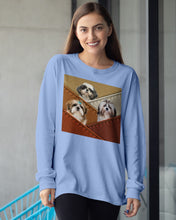 Load image into Gallery viewer, Three Cute Shih Tzu In Bag Gift For Dog Lovers Unisex Long Sleeve