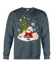Load image into Gallery viewer, Funny Golden Retrievers Sleep In Red Boots Gift For Dog Lovers Sweatshirt