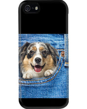 Load image into Gallery viewer, Australian Shepherd In Denim Pocket Gift For Dog Lovers Phone case