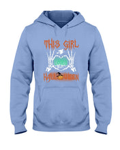 Load image into Gallery viewer, This Girl Loves Halloween Gift For Girls Hoodie