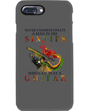 Load image into Gallery viewer, Never Underestimate A 60 Year Old Man Can Play A Guitar Phone case
