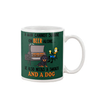 Load image into Gallery viewer, A Man Loves Beer And Dachshund Gift For Dog Lovers Mug