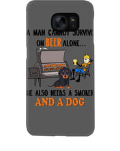 Load image into Gallery viewer, A Man Loves Beer And Dachshund Gift For Dog Lovers Phone case