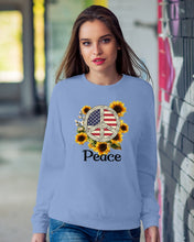 Load image into Gallery viewer, Peace Sign Sunflower Birthday Gift For Girls Sweatshirt