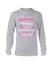 Load image into Gallery viewer, Daughter Of A Veteran Freedom Isn't Free Gift For Daughter Unisex Long Sleeve