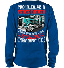 Load image into Gallery viewer, Proud To Be A Truck Driver Corner Office With A View Unisex Long Sleeve