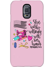 Load image into Gallery viewer, She Works Willingly With Her Hands Gift For Sew Lovers Phone case