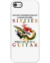 Load image into Gallery viewer, Never Underestimate A 60 Year Old Man Can Play A Guitar Phone case
