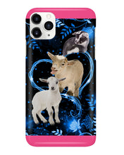 Load image into Gallery viewer, Lovely Phone Case Twinkling Blue Heart Gift For Goat Lovers Phone case