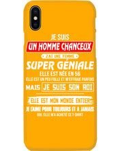 Load image into Gallery viewer, Je Suis Un Homme Chanceux J'ai Line Femme Custom Design Je Suis Son Roi Phone case