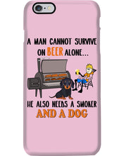 Load image into Gallery viewer, A Man Loves Beer And Dachshund Gift For Dog Lovers Phone case