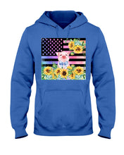 Load image into Gallery viewer, Pig America Flag Sunflower Special Custom Design Hoodie