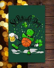 Load image into Gallery viewer, Basketball Saint Patrick's Day Gift For Basketball Lovers Vertical Poster