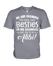 Load image into Gallery viewer, Me And Grandma Are More Than Besties Custom Gift For Family Guys V-Neck