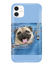Load image into Gallery viewer, baby Pug In Denim Pocket Gift For Dog Lovers Phone case